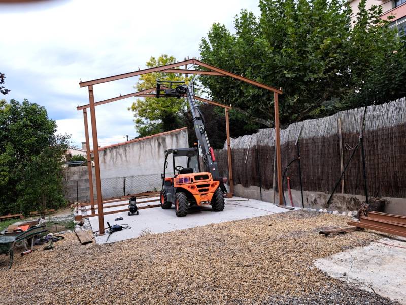Fondation du engard après coulage de la dalle en béton